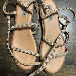 Steve Madden Tan Studded Women's Sandals